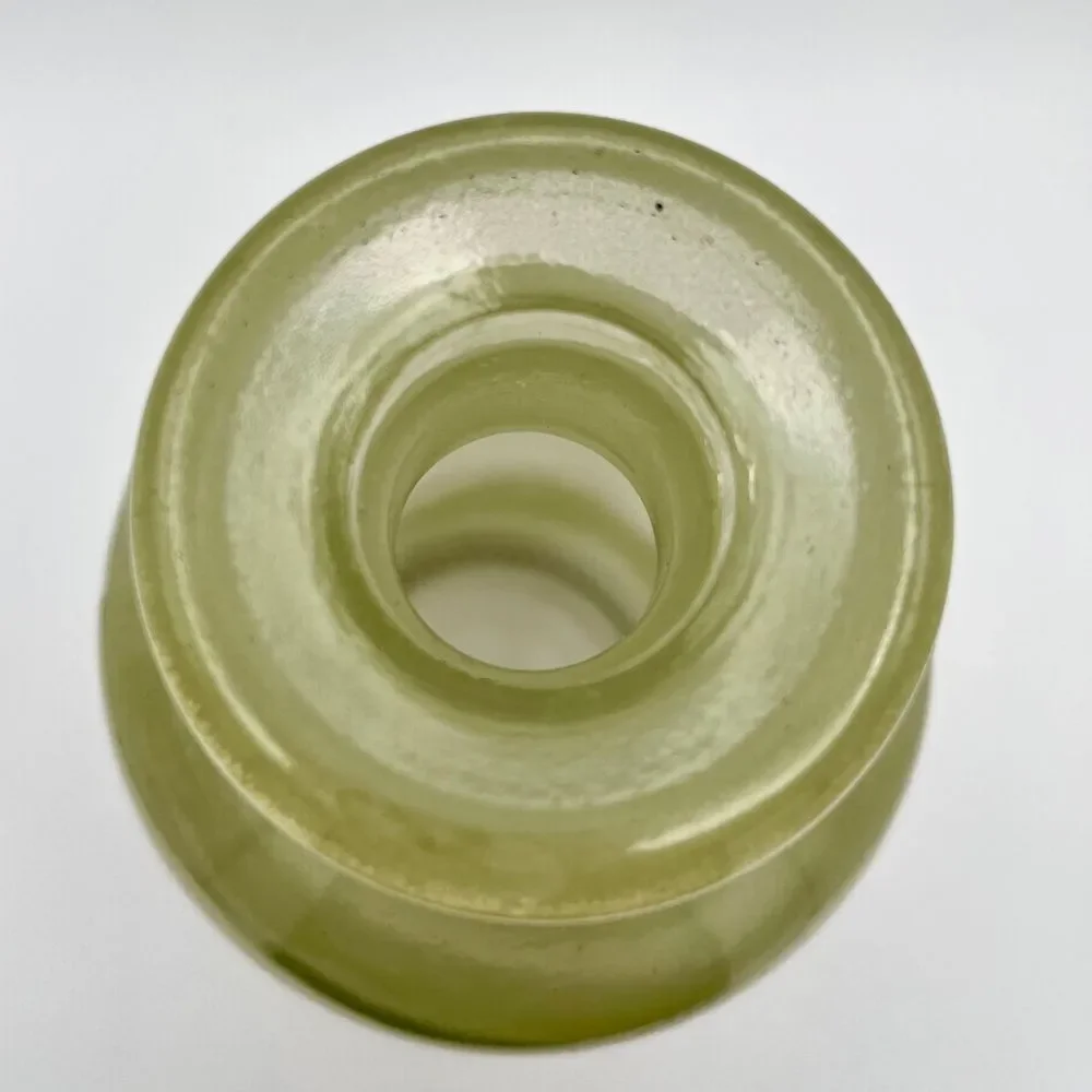 WEST ELM Designer Olive Green Glass Bottle Vase Home Decor Farmhouse Style 11.75
